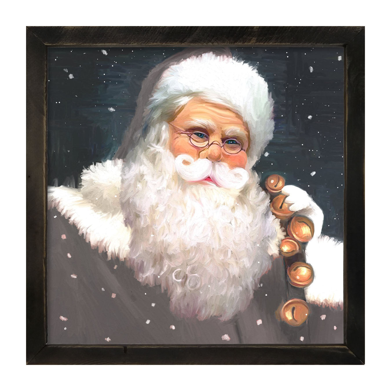 Gray Santa bells - Framed art