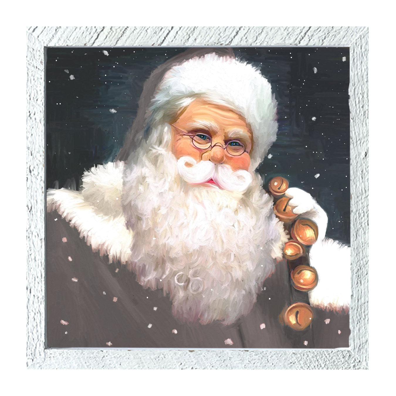 Gray Santa bells - Framed art