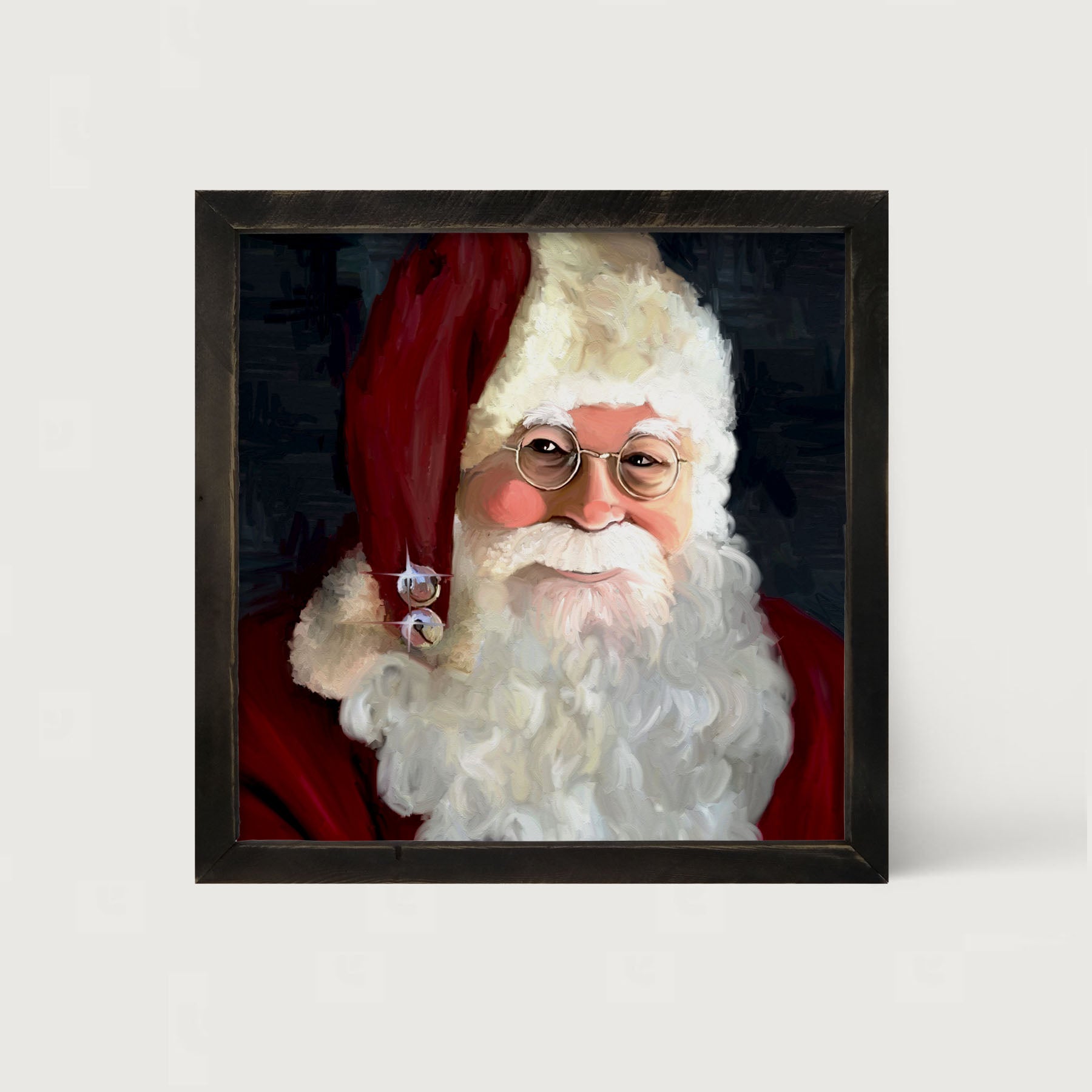 Santa with jingle bells - Framed art