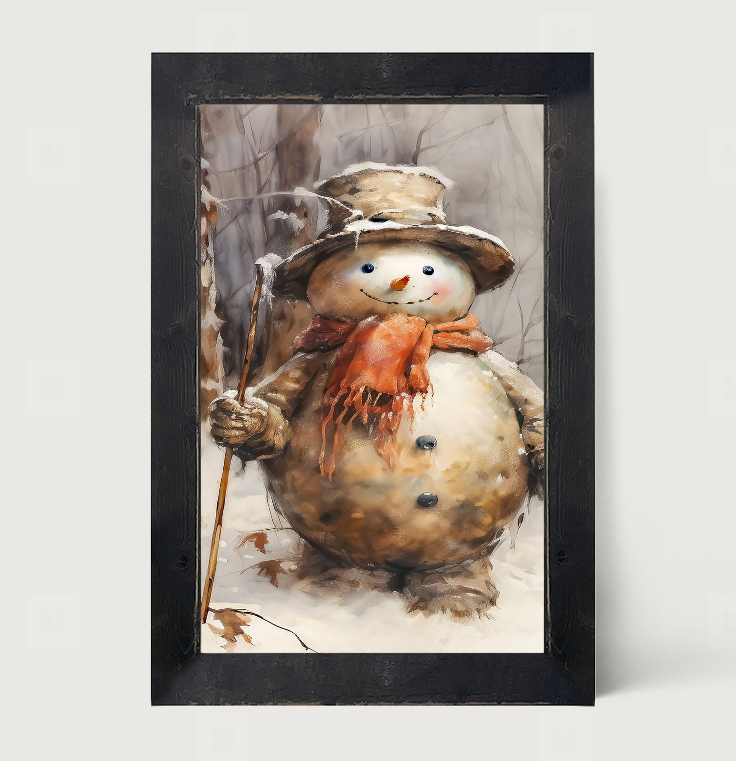 Rustic Snowman - Framed art