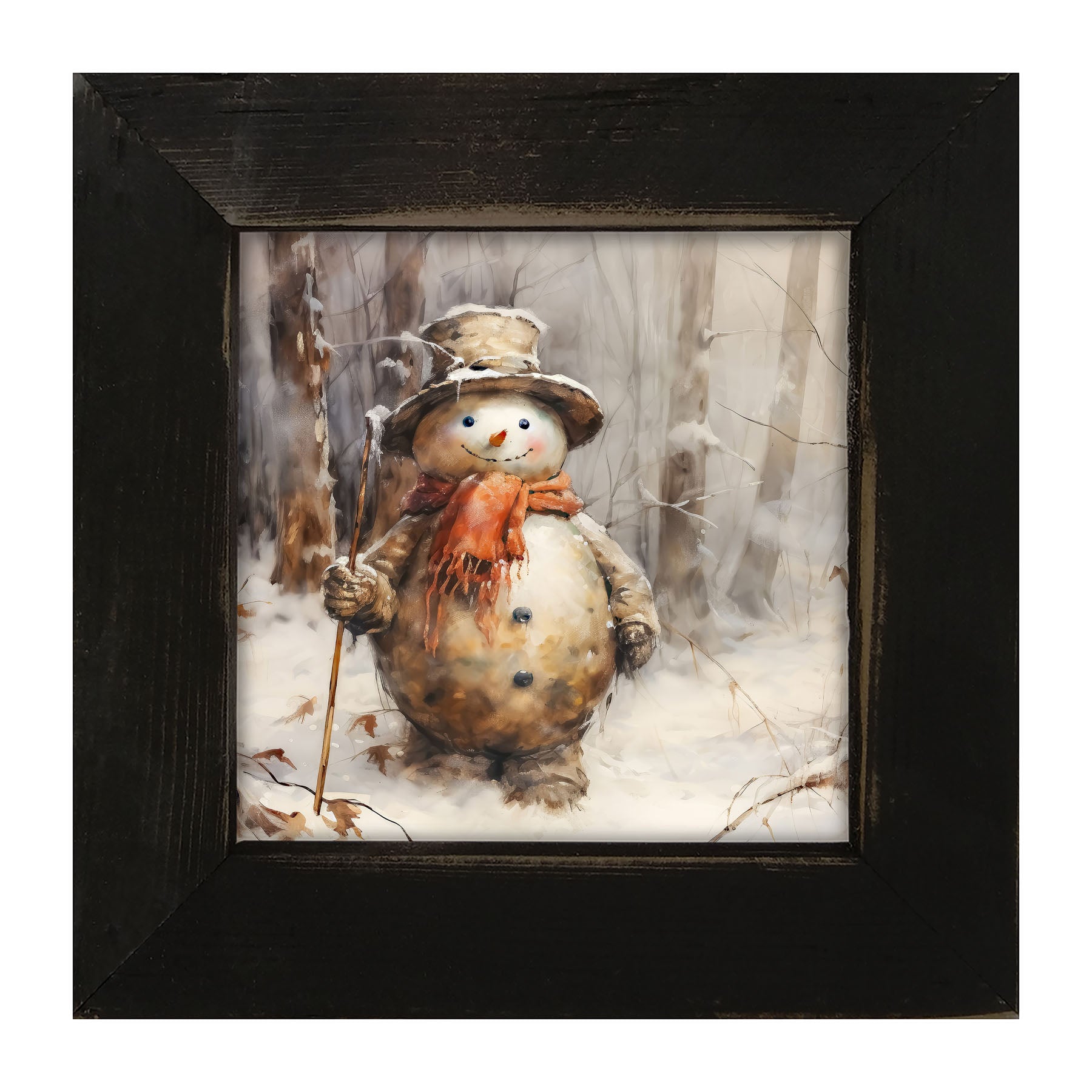 Rustic Snowman - Framed art