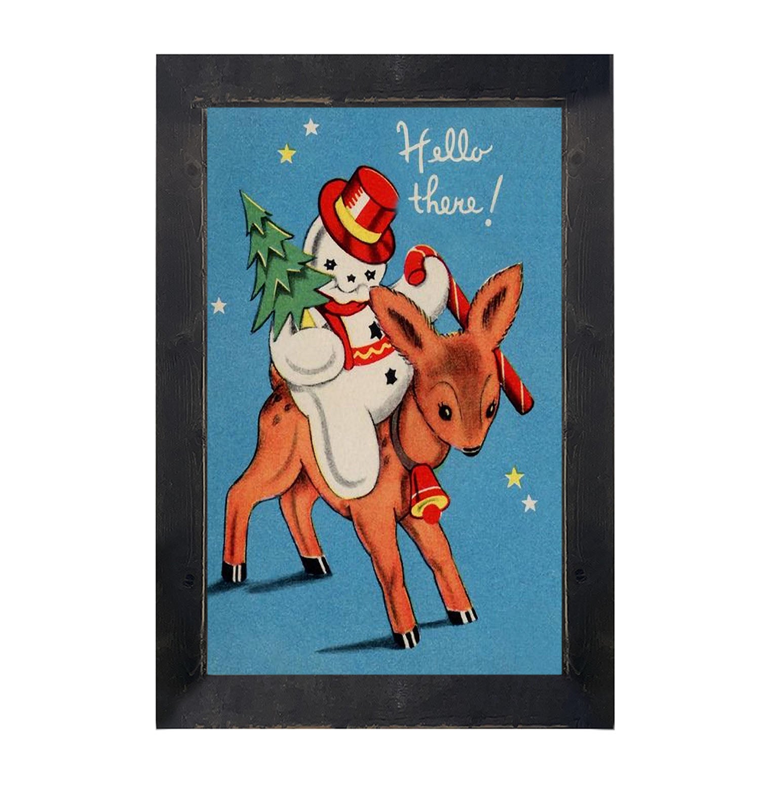 Vintage snowman - Framed art