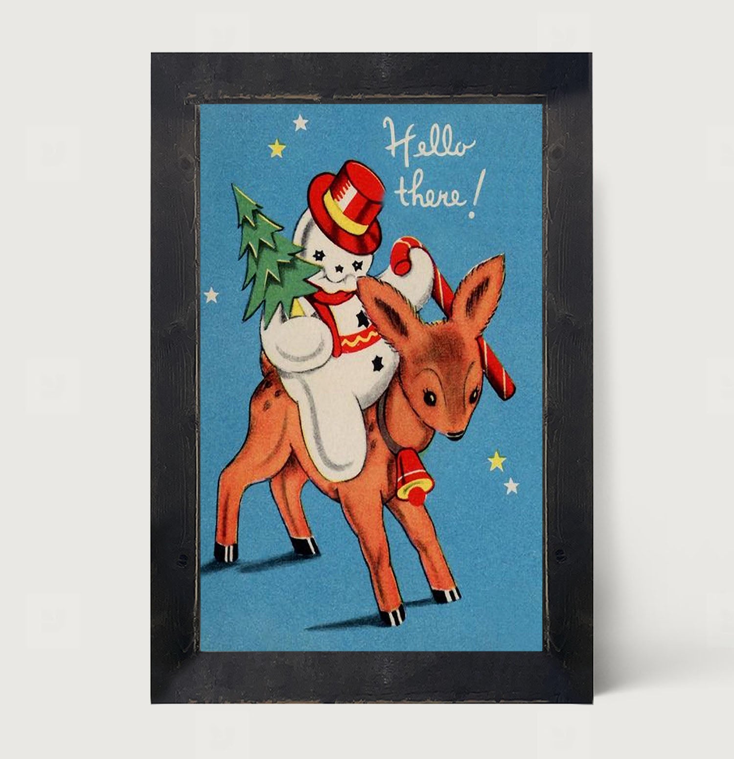 Vintage snowman - Framed art