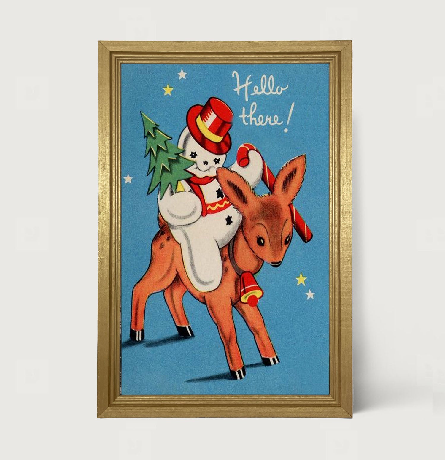 Vintage snowman - Framed art