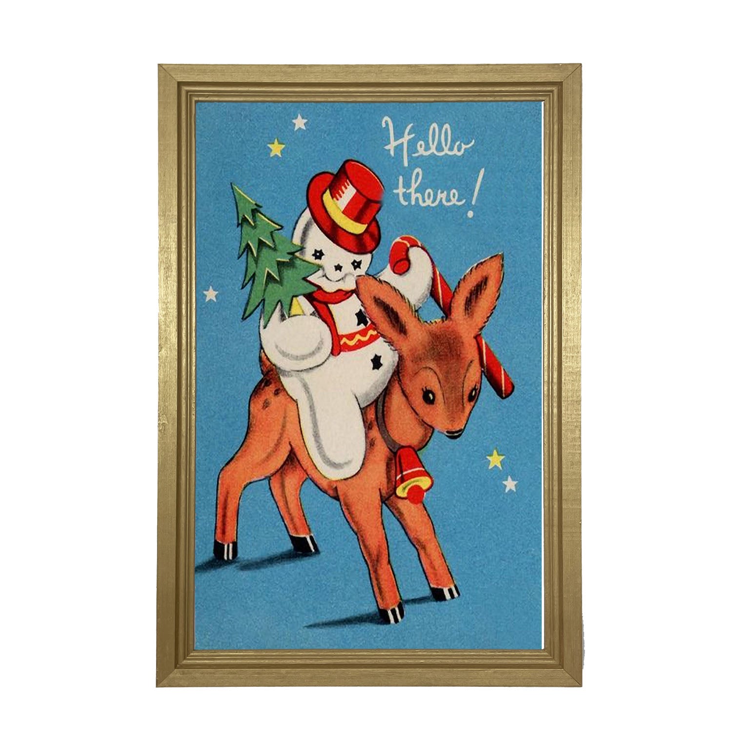 Vintage snowman - Framed art