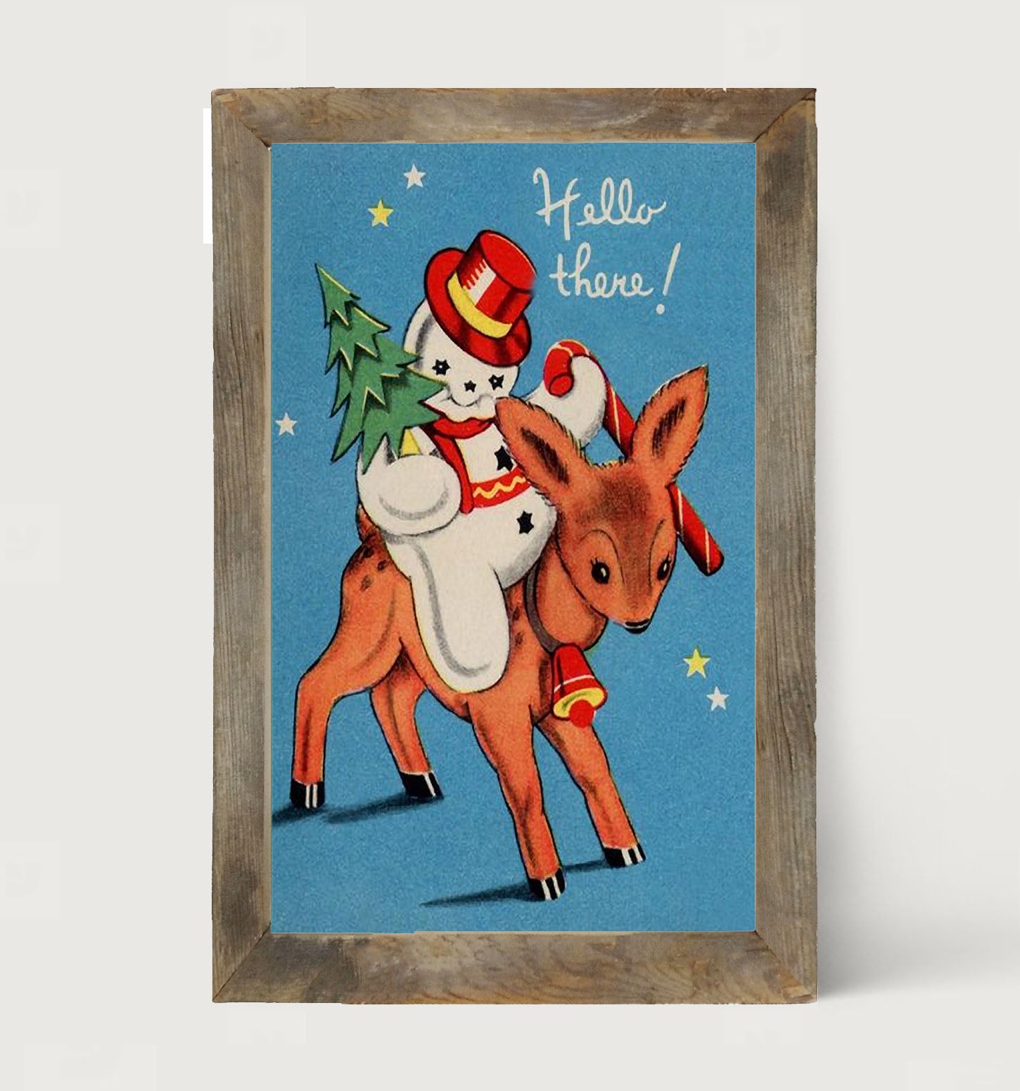 Vintage snowman - Framed art