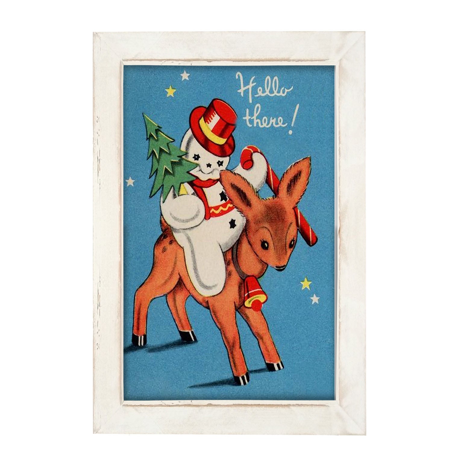 Vintage snowman - Framed art