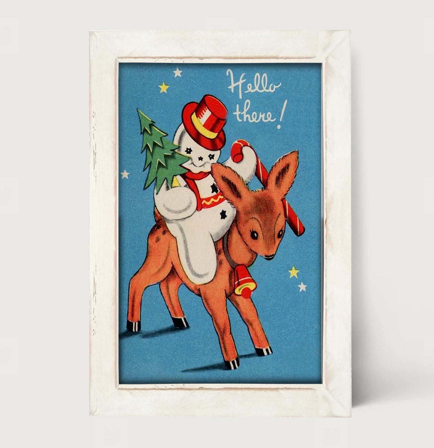 Vintage snowman - Framed art