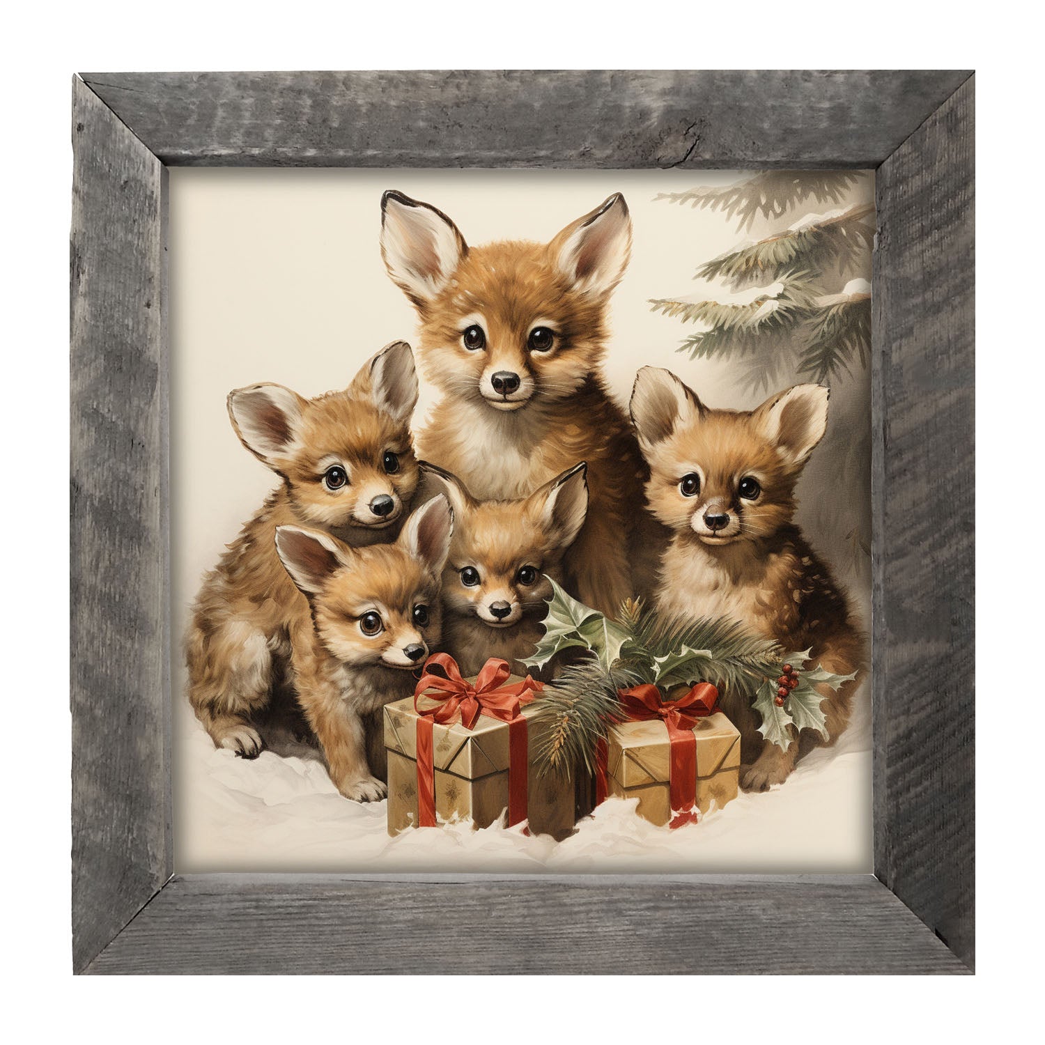 Christmas Foxes