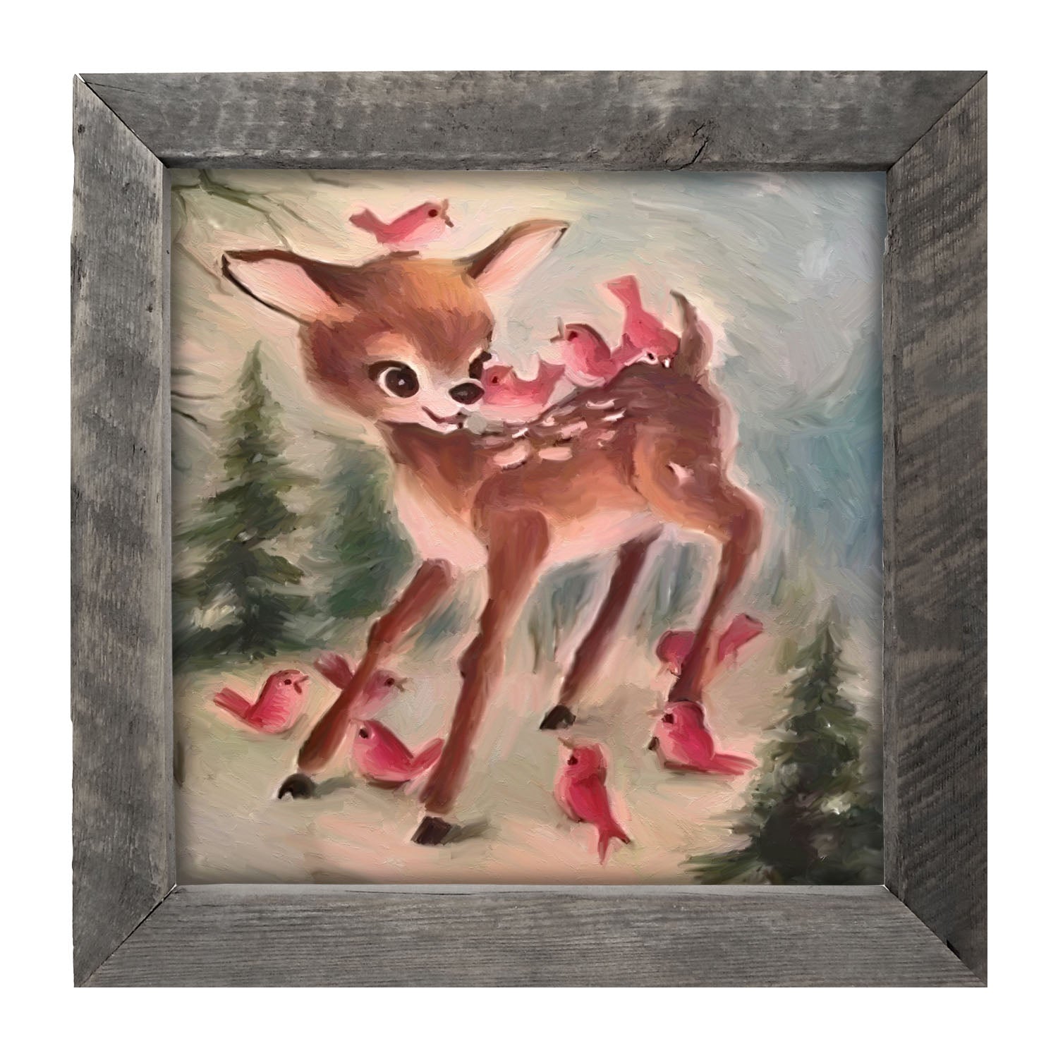 Baby Reindeer - Framed art