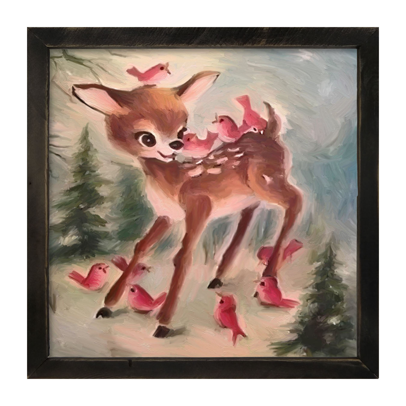 Baby Reindeer - Framed art