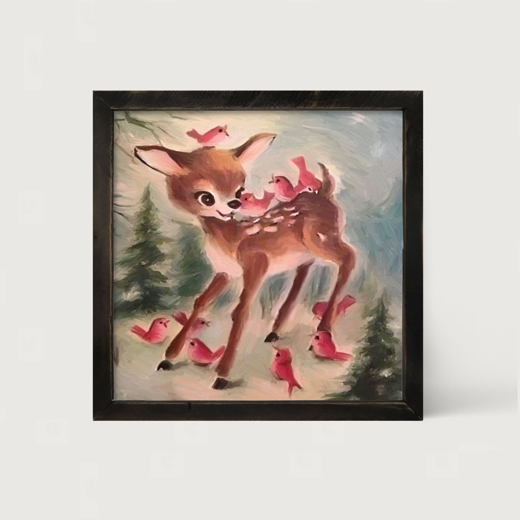 Baby Reindeer - Framed art