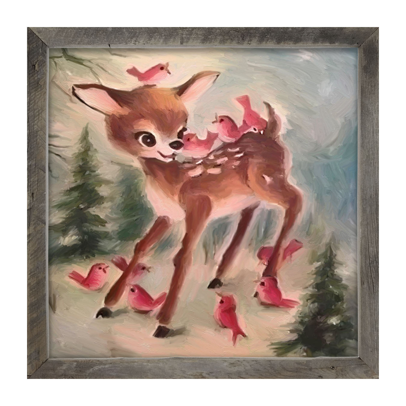 Baby Reindeer - Framed art