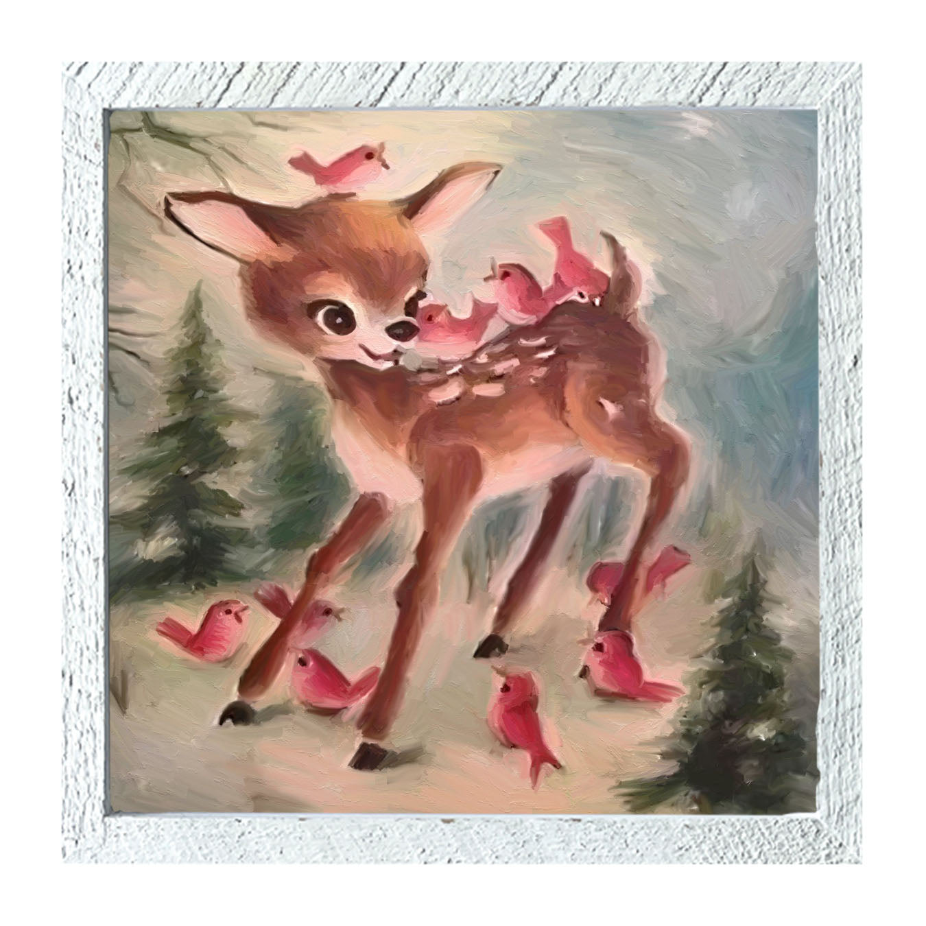 Baby Reindeer - Framed art