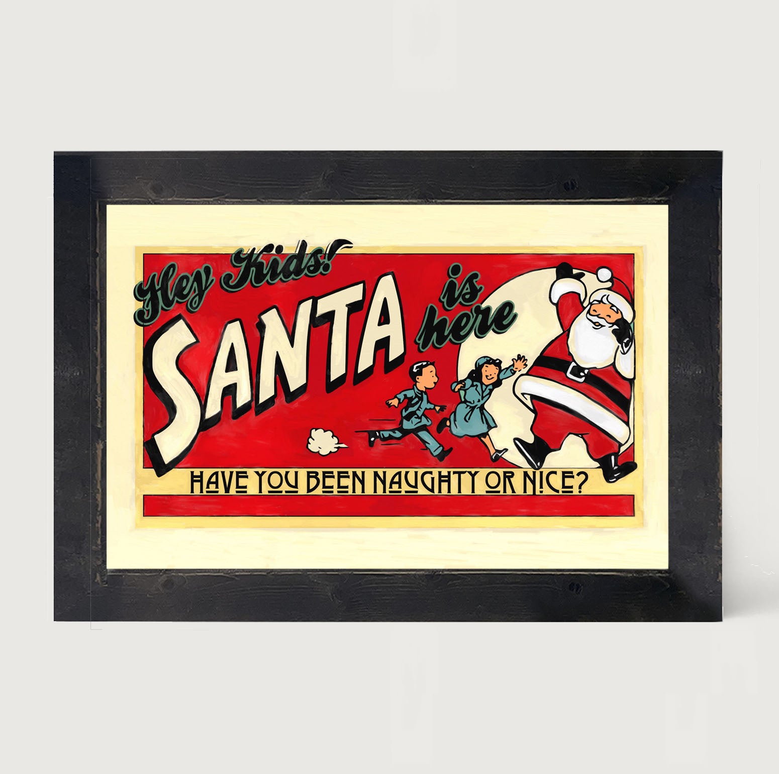 Santa is coming to town - Framed art