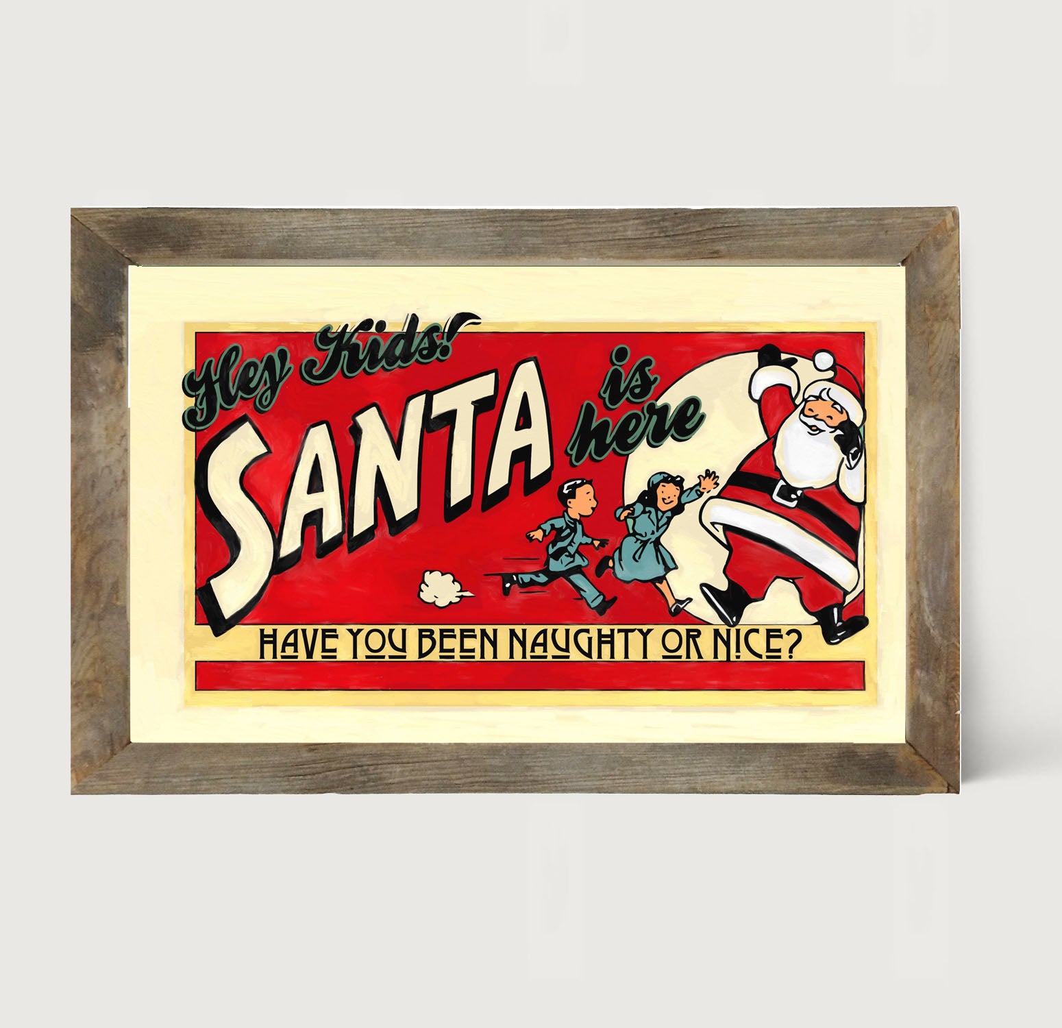 Santa is coming to town - Framed art