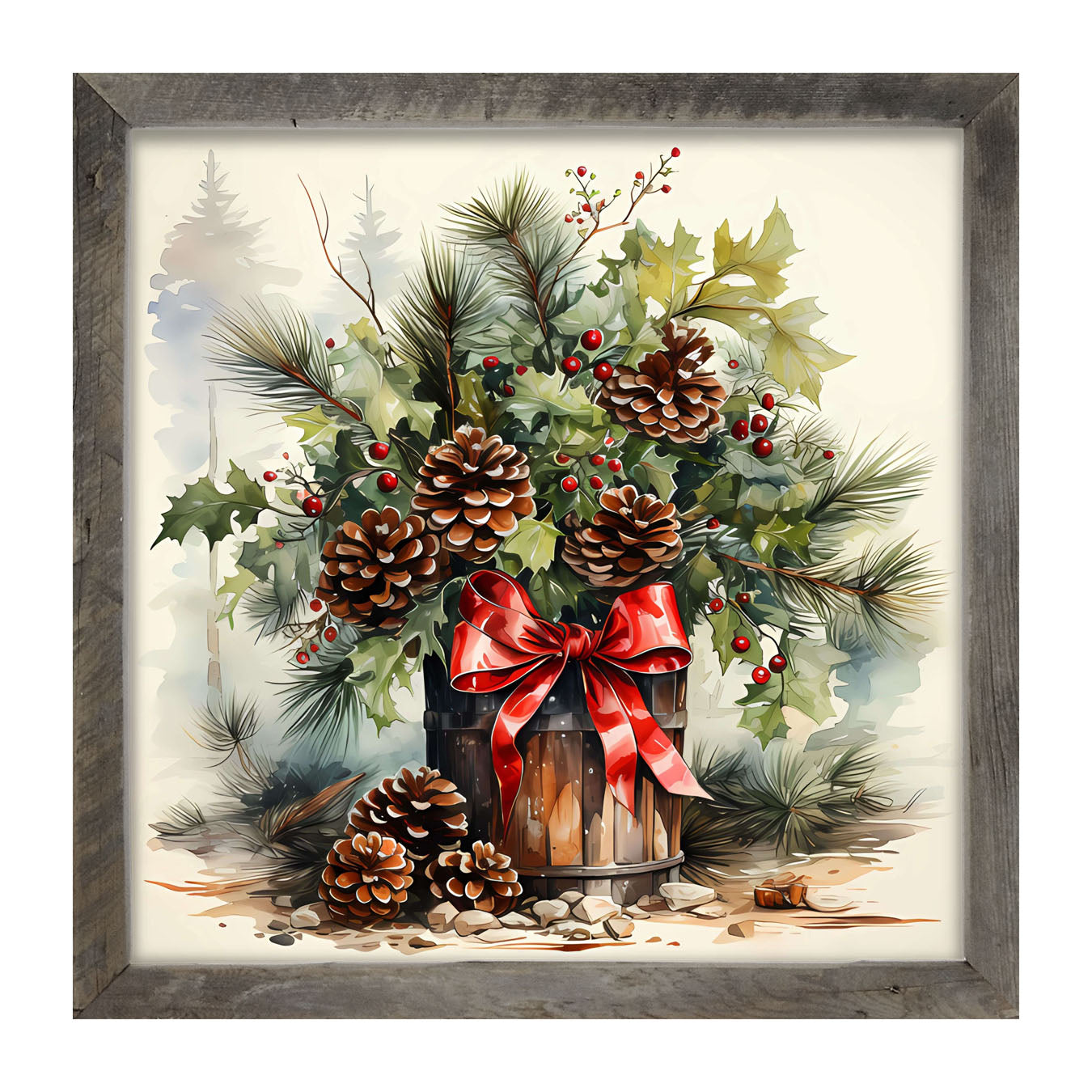Box of pine - Framed art