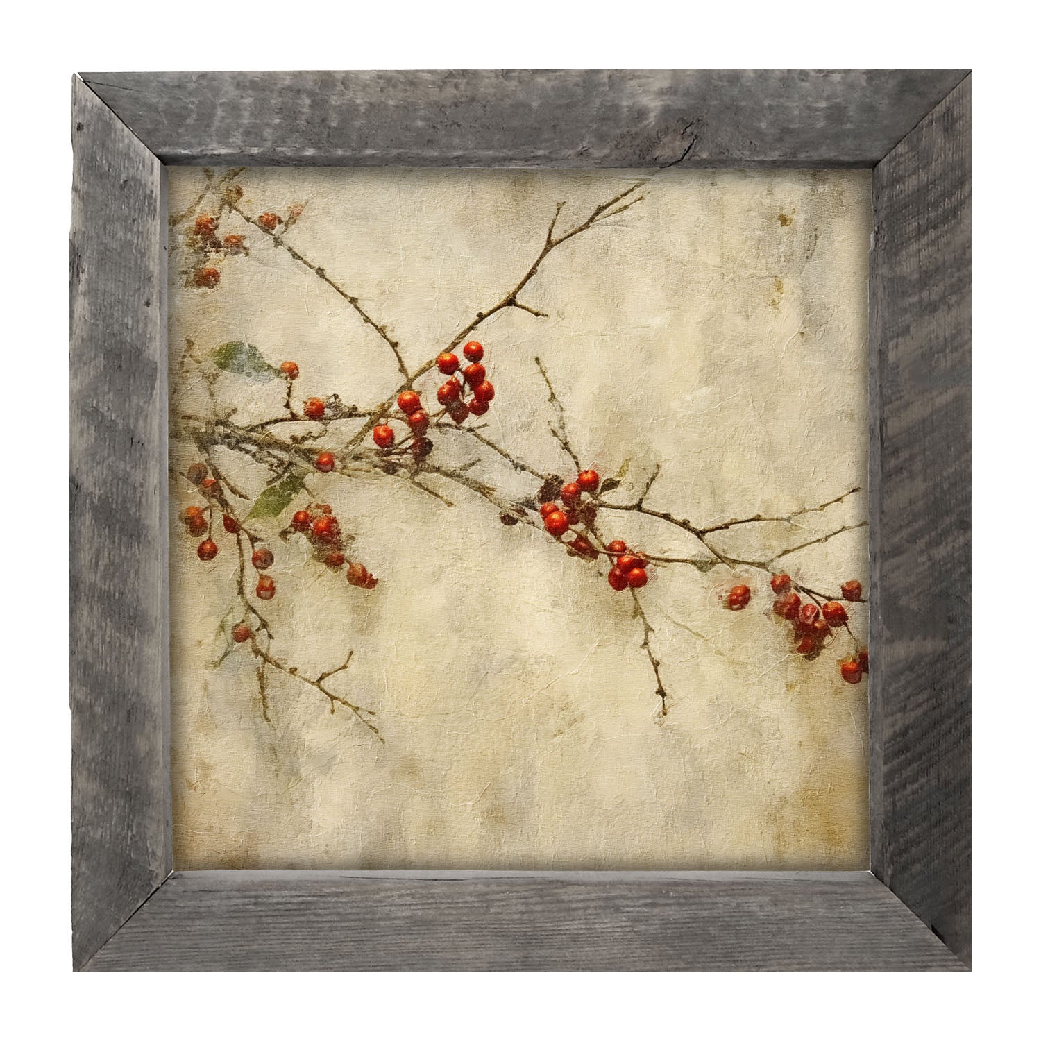Holly Berry Branch - Framed art