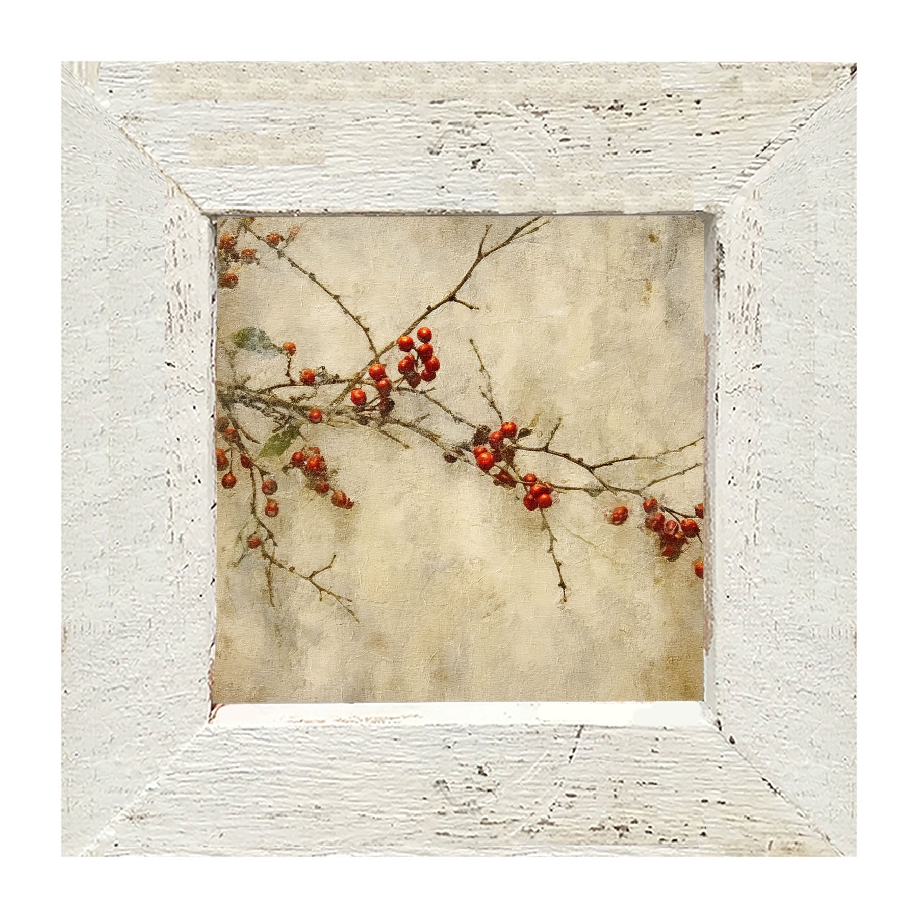 Holly Berry Branch - Framed art