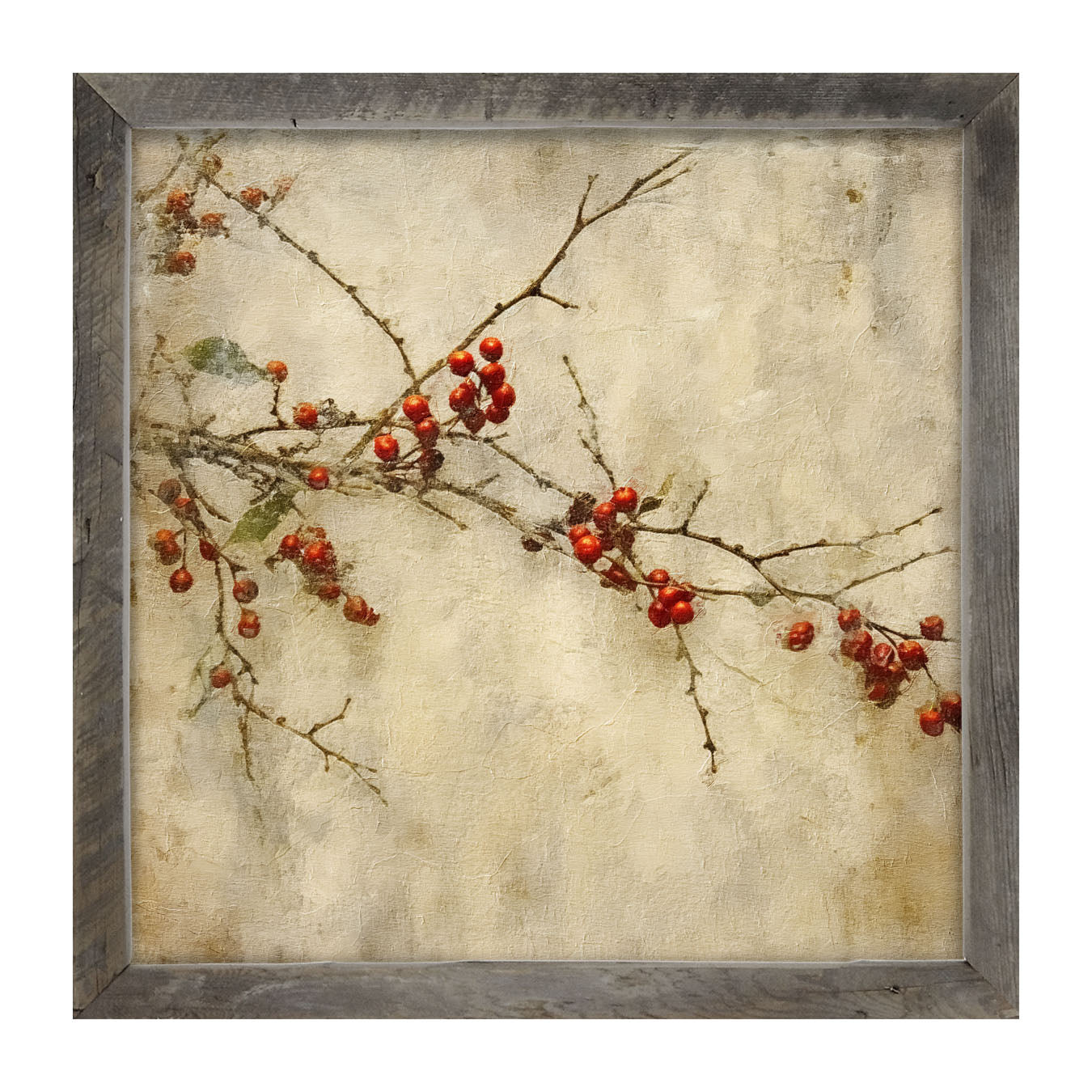 Holly Berry Branch - Framed art