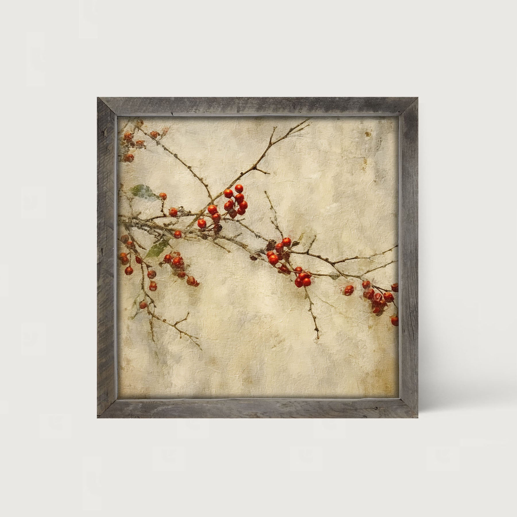 Holly Berry Branch - Framed art