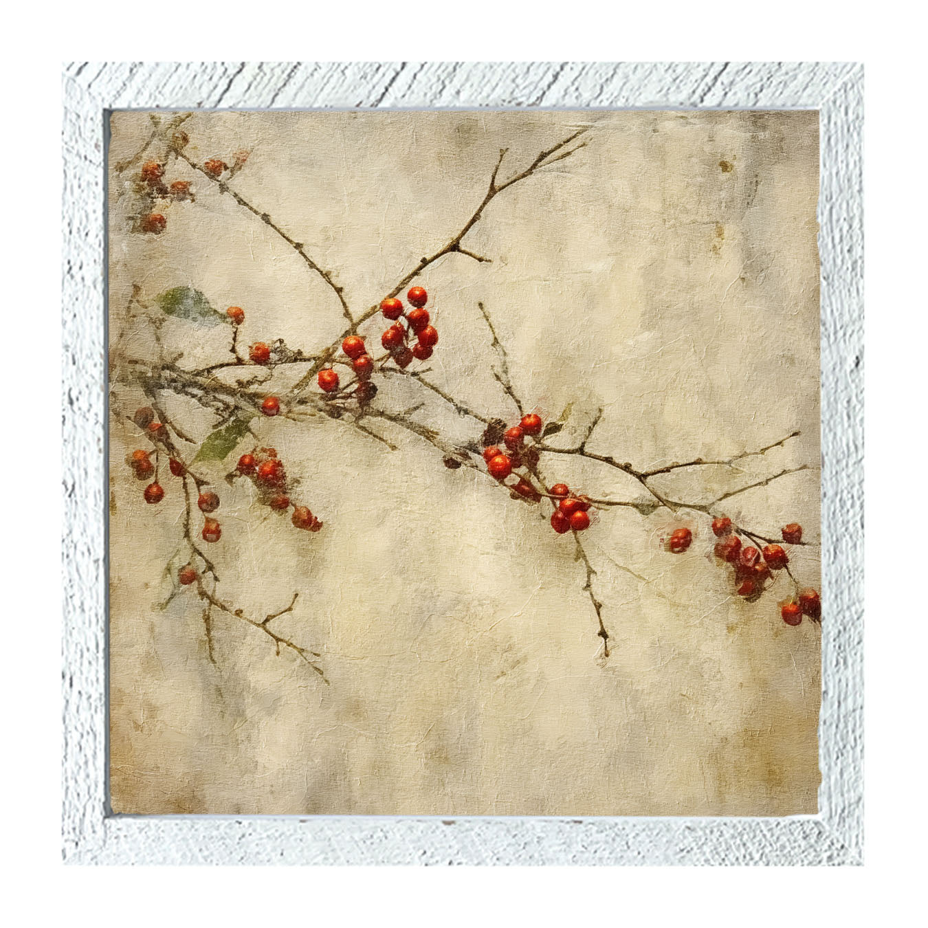 Holly Berry Branch - Framed art