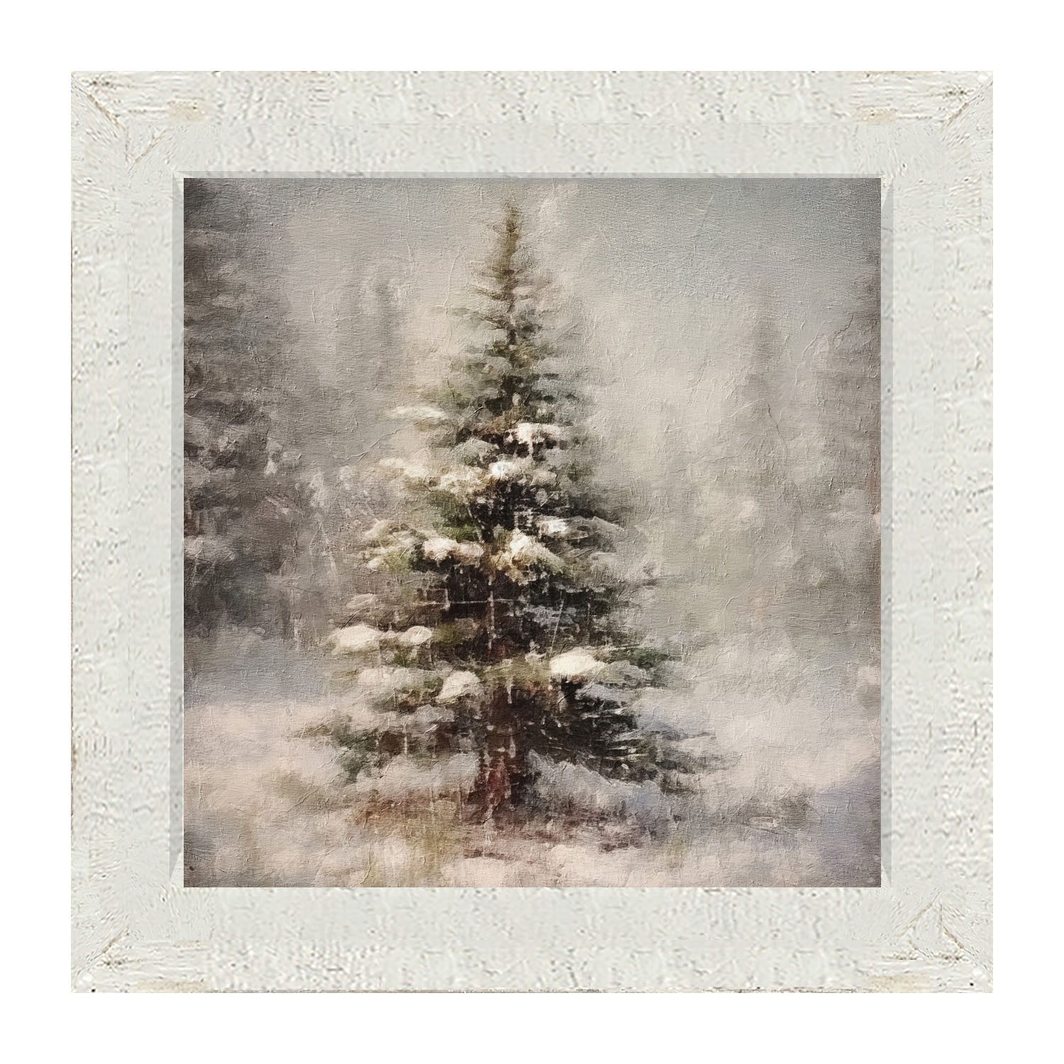 Winter conifer - Framed art