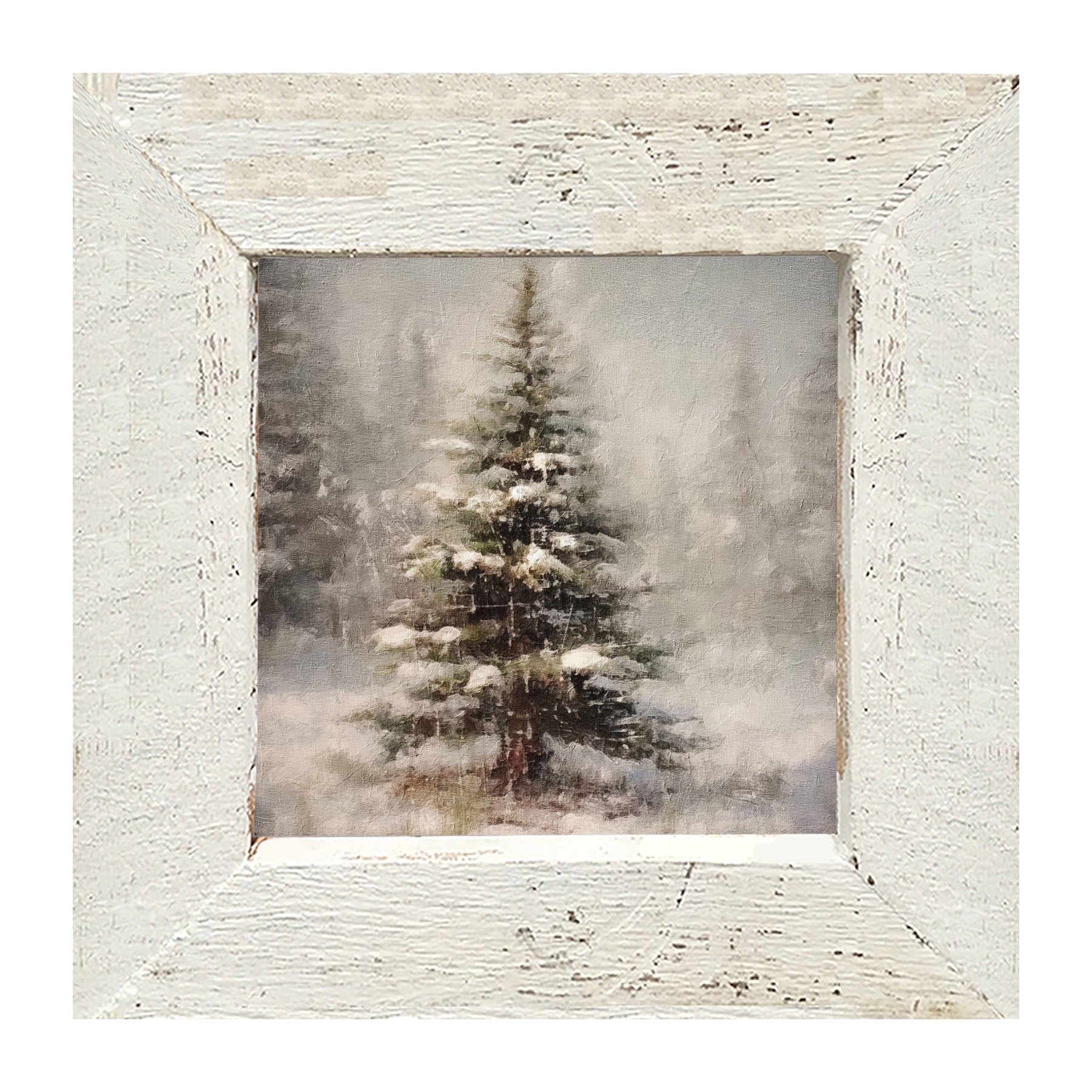 Winter conifer - Framed art