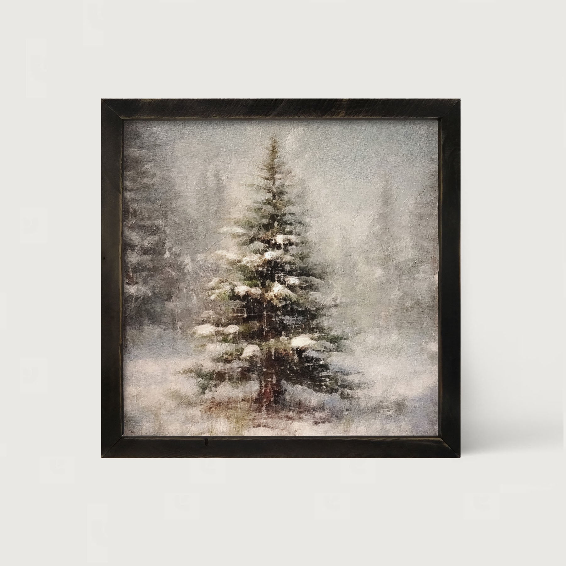 Winter conifer - Framed art