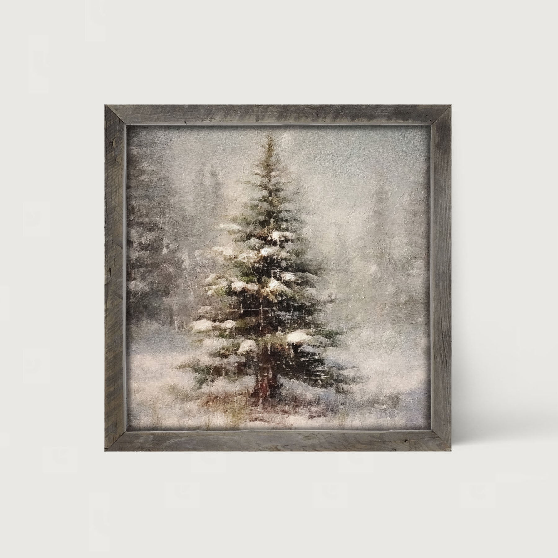 Winter conifer - Framed art