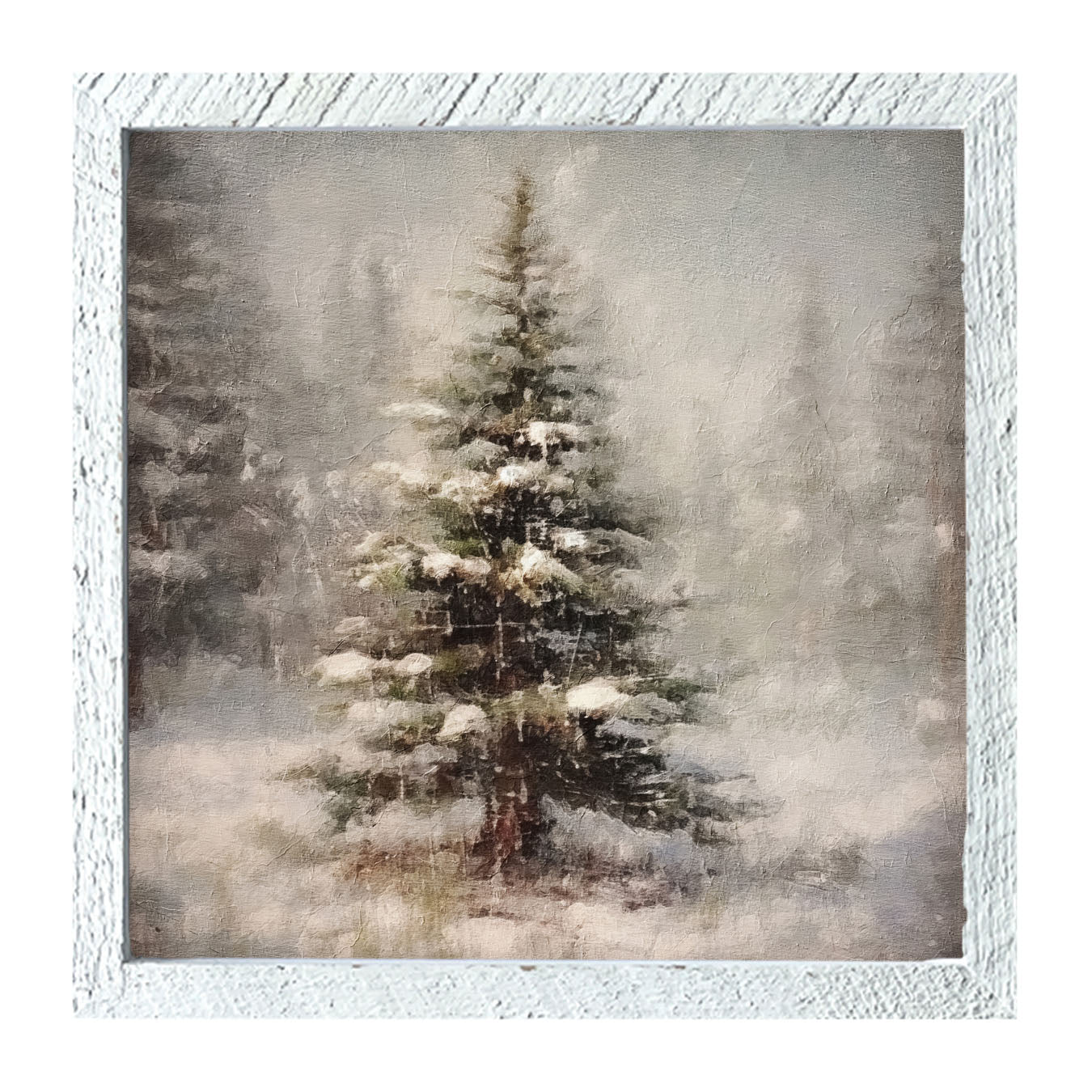 Winter conifer - Framed art
