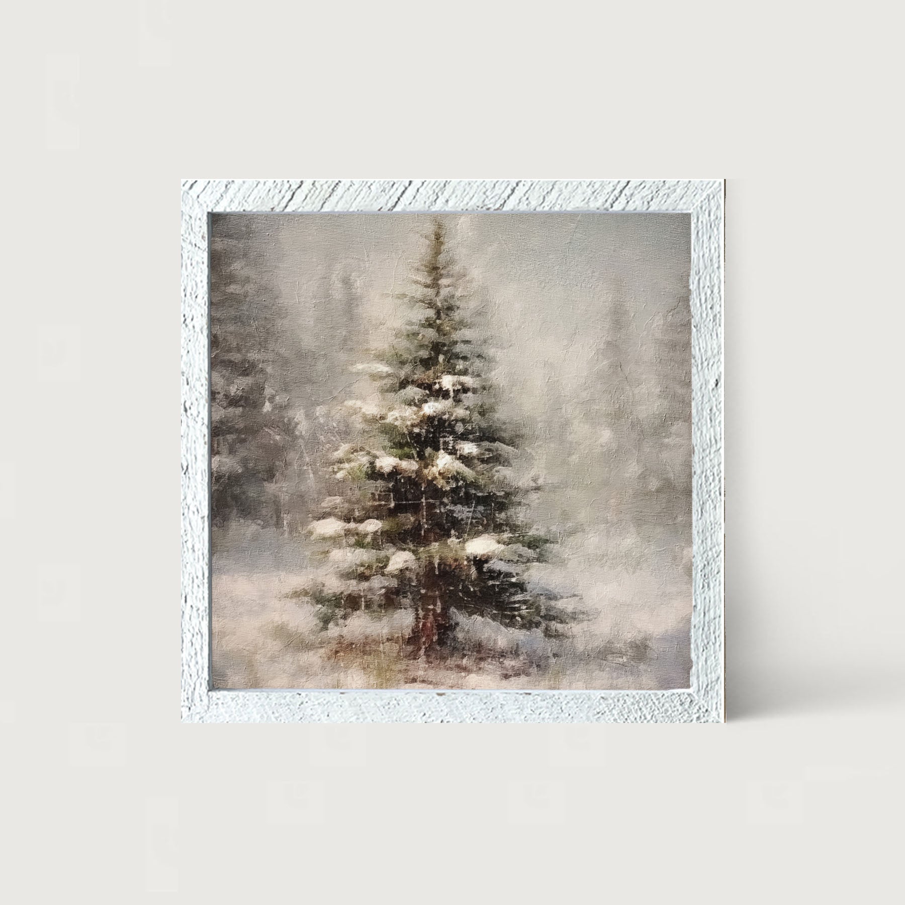Winter conifer - Framed art