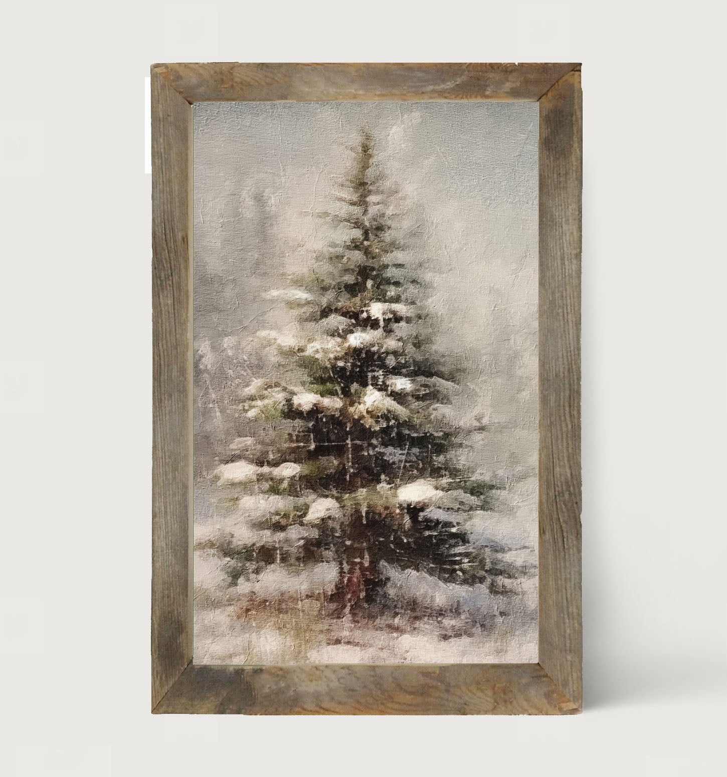 Winter conifer - Framed art