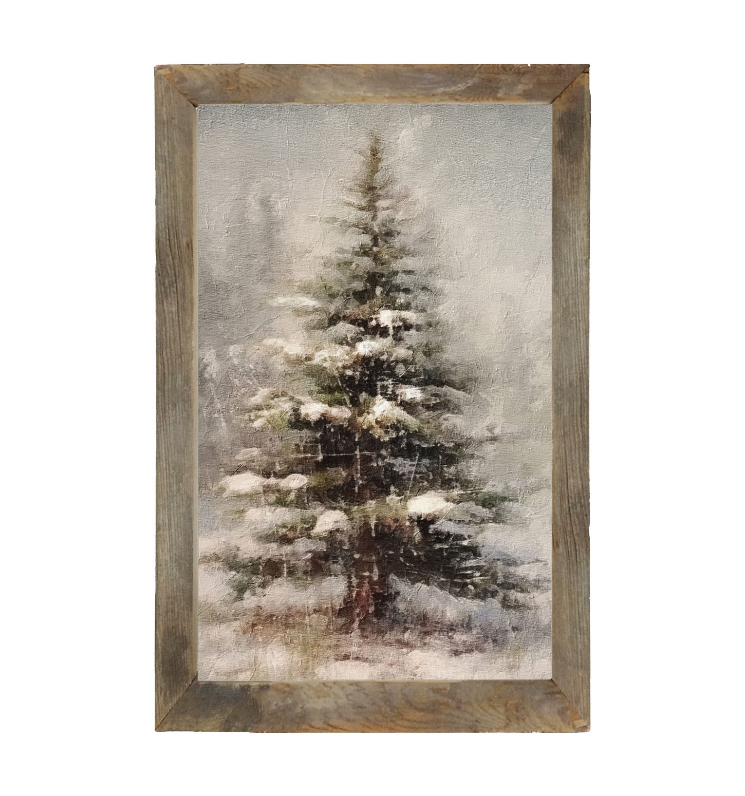 Winter conifer - Framed art