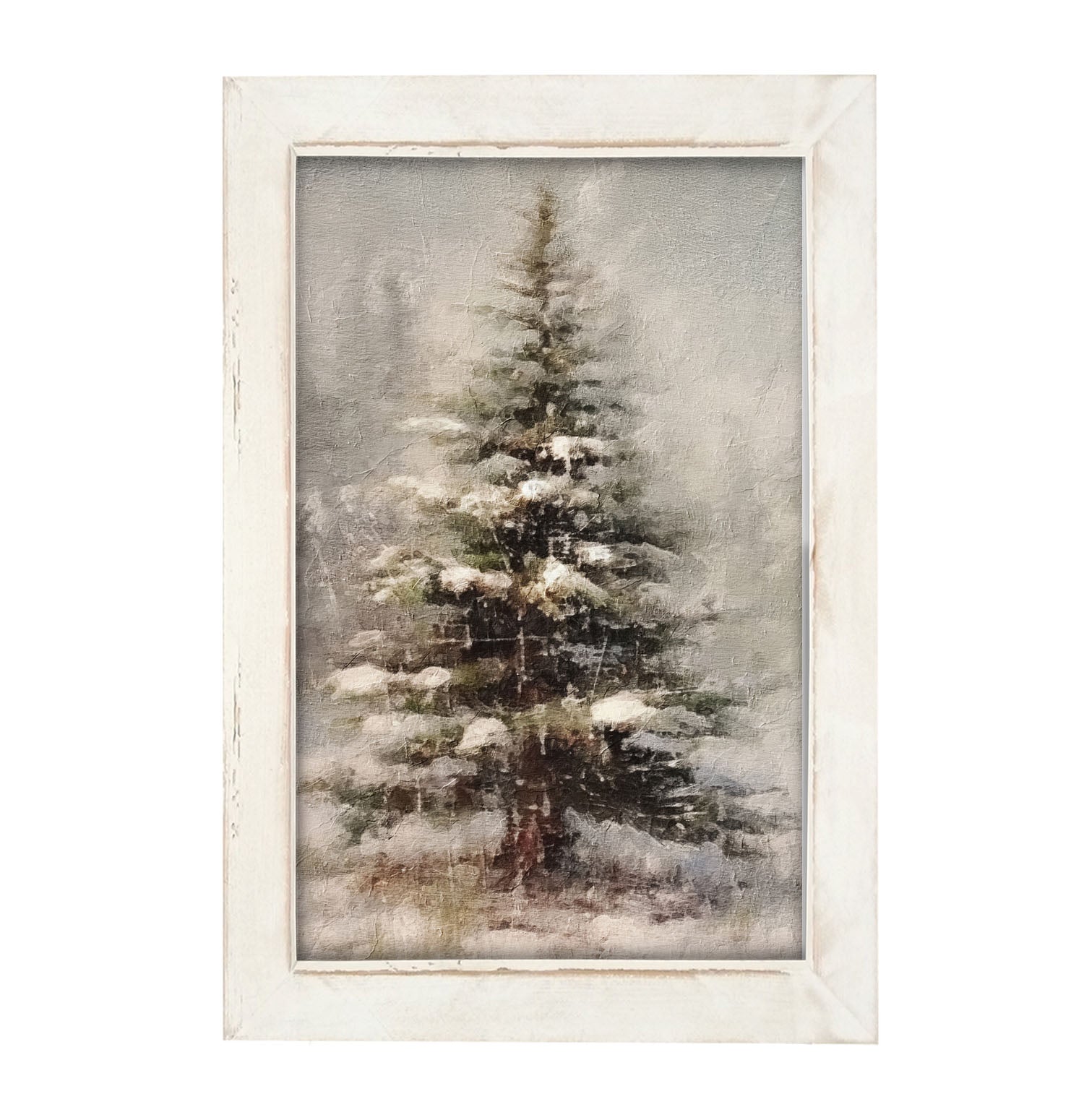 Winter conifer - Framed art
