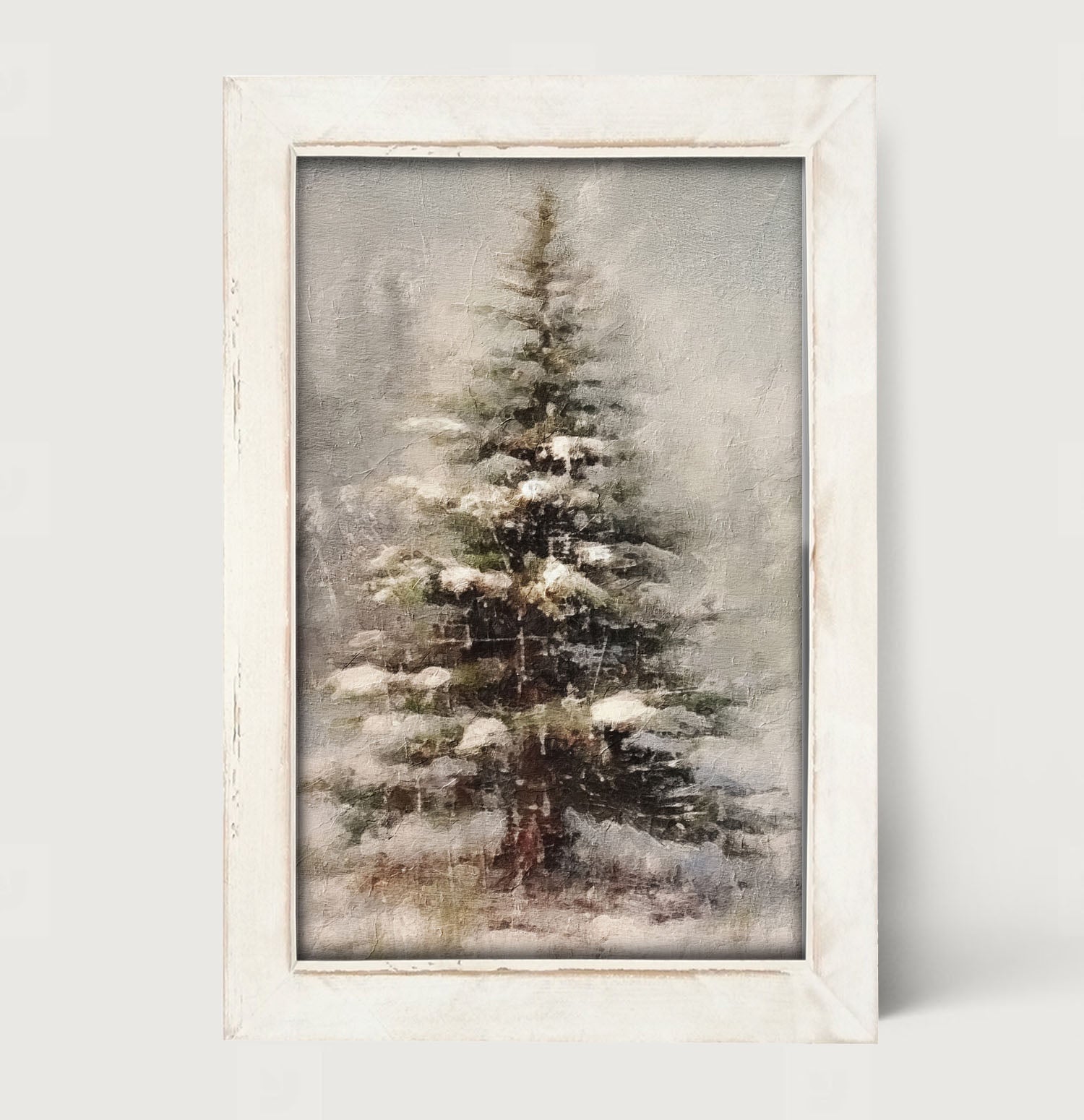 Winter conifer - Framed art