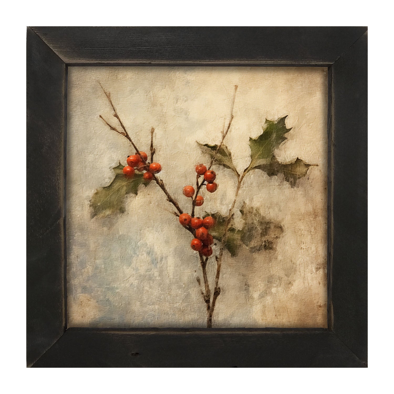 Holly stem - Framed art