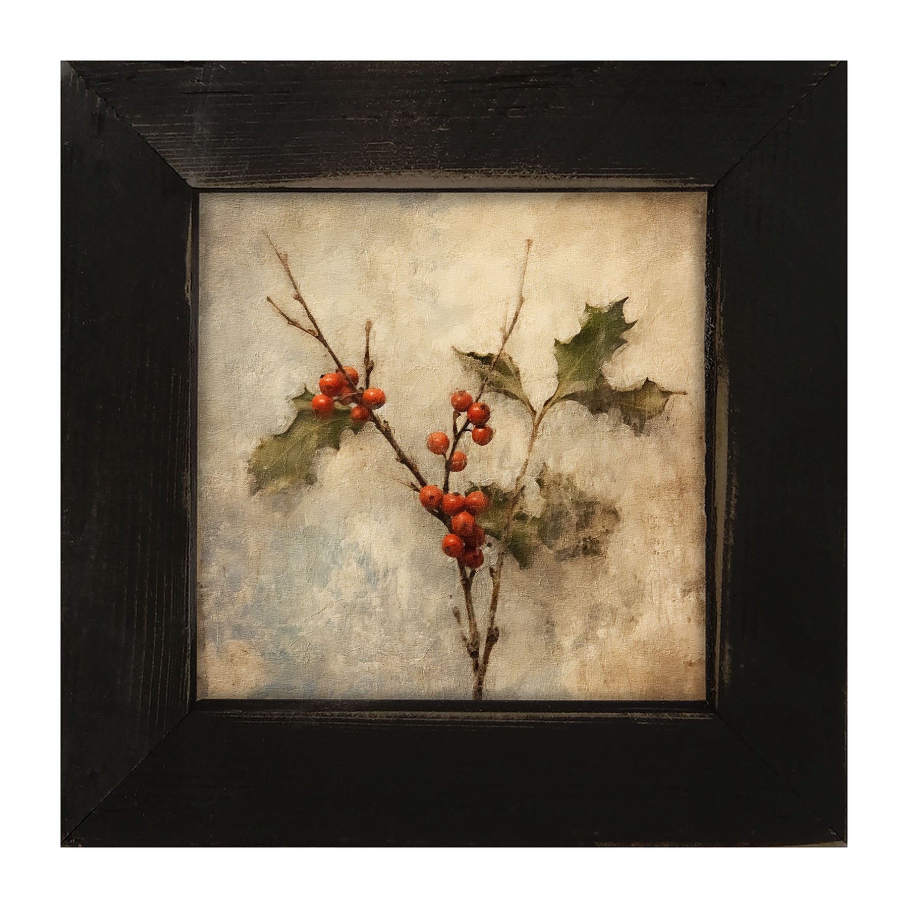 Holly stem - Framed art