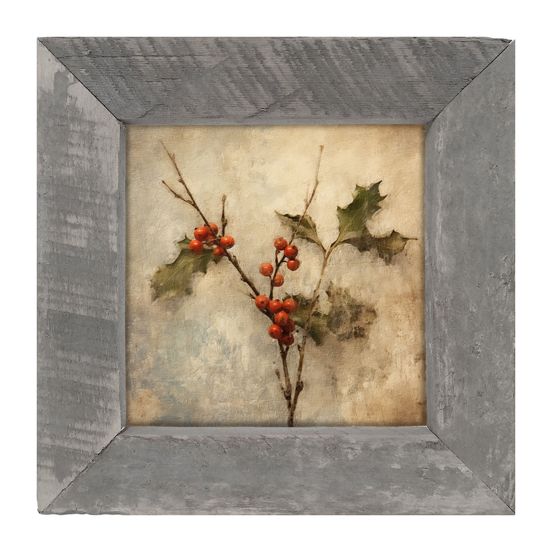 Holly stem - Framed art