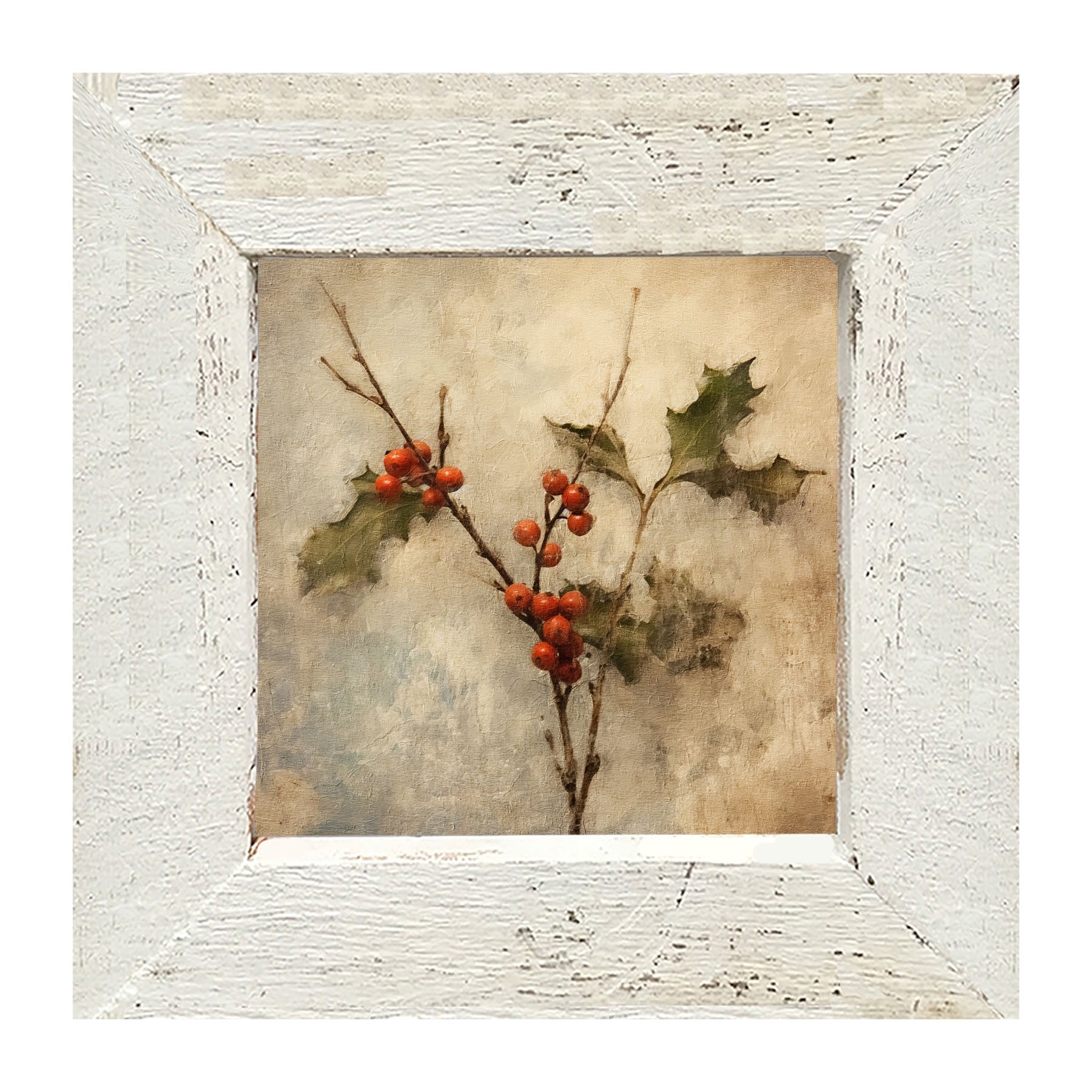 Holly stem - Framed art