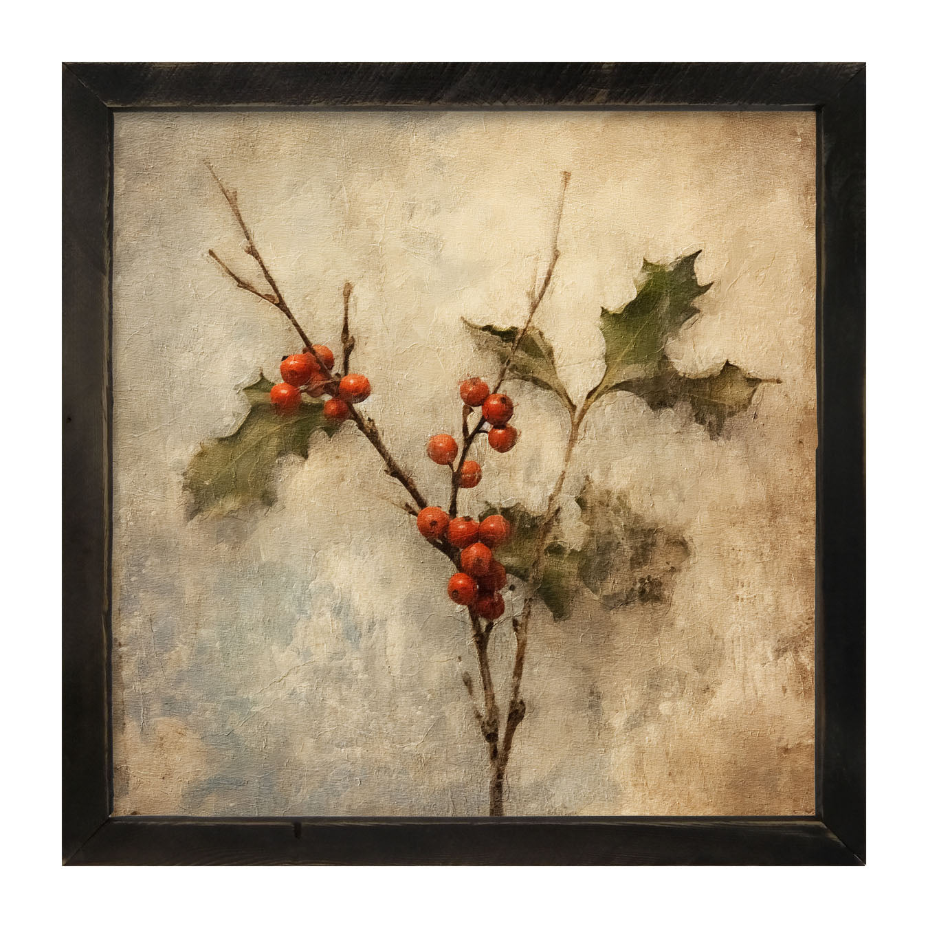 Holly stem - Framed art