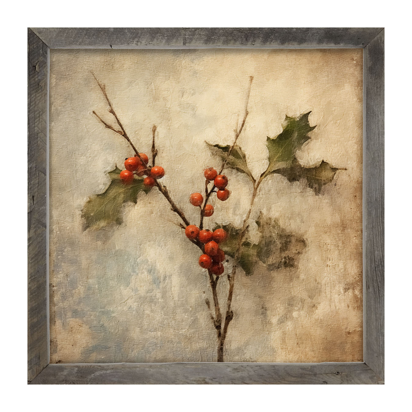 Holly stem - Framed art