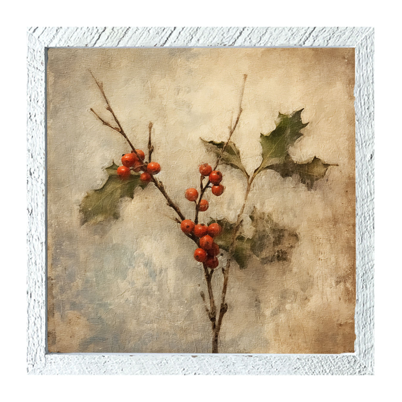 Holly stem - Framed art