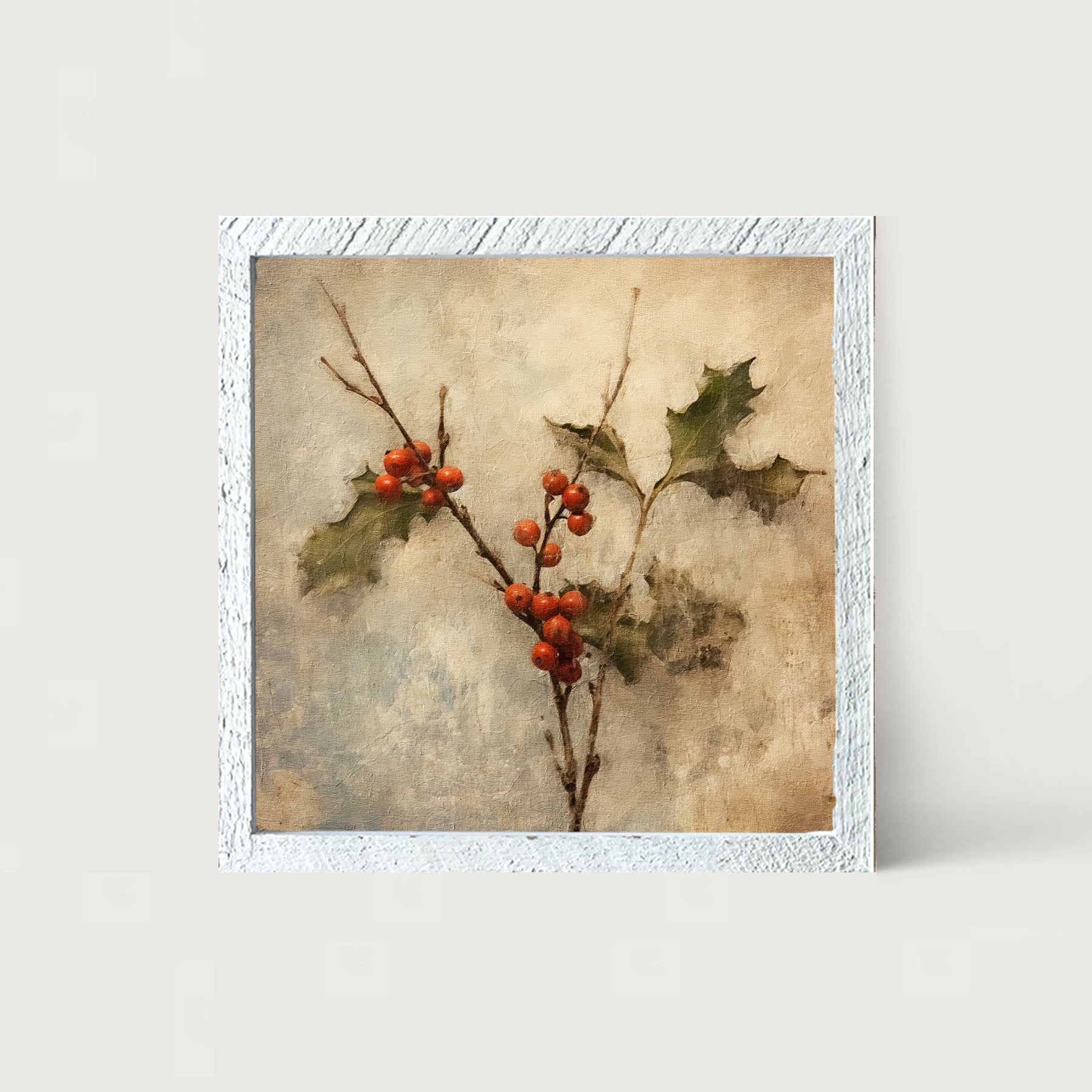 Holly stem - Framed art