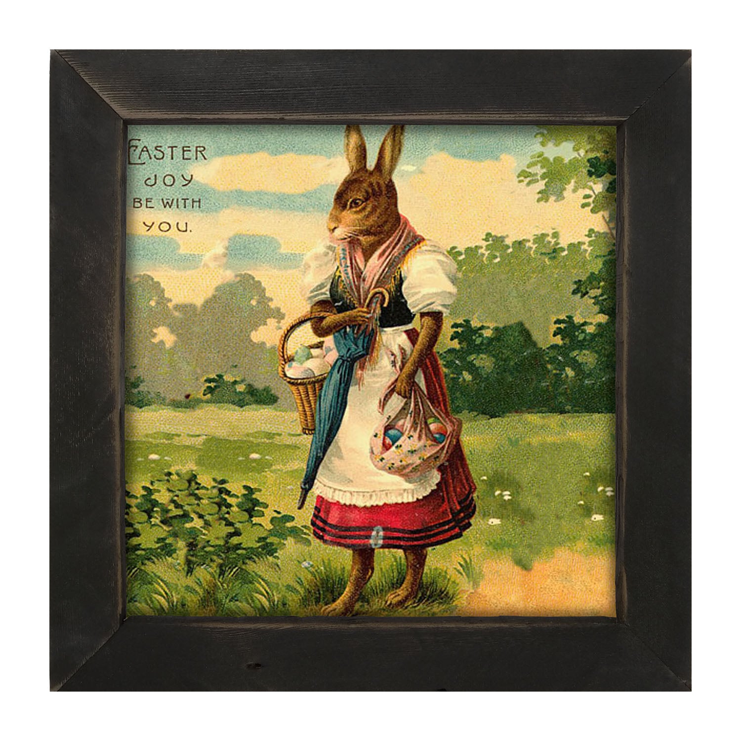 Mother Bunny with Eggs - Framed art