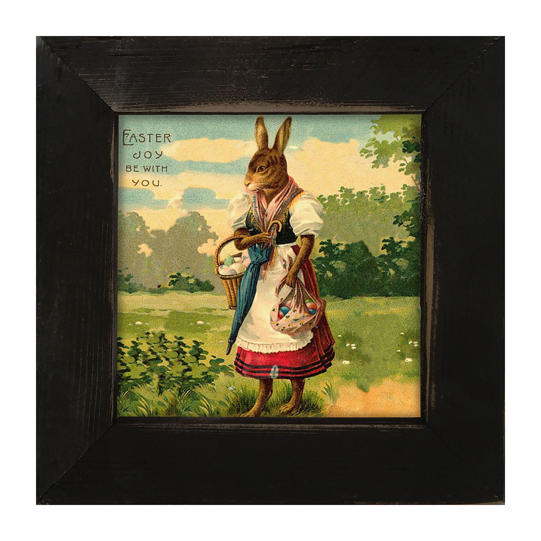 Mother Bunny with Eggs - Framed art