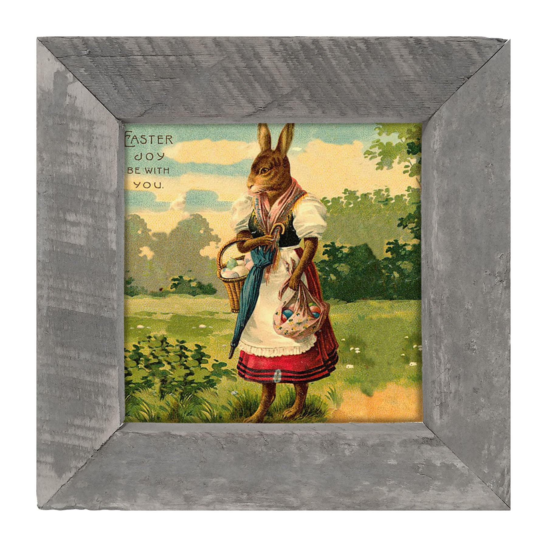 Mother Bunny with Eggs - Framed art