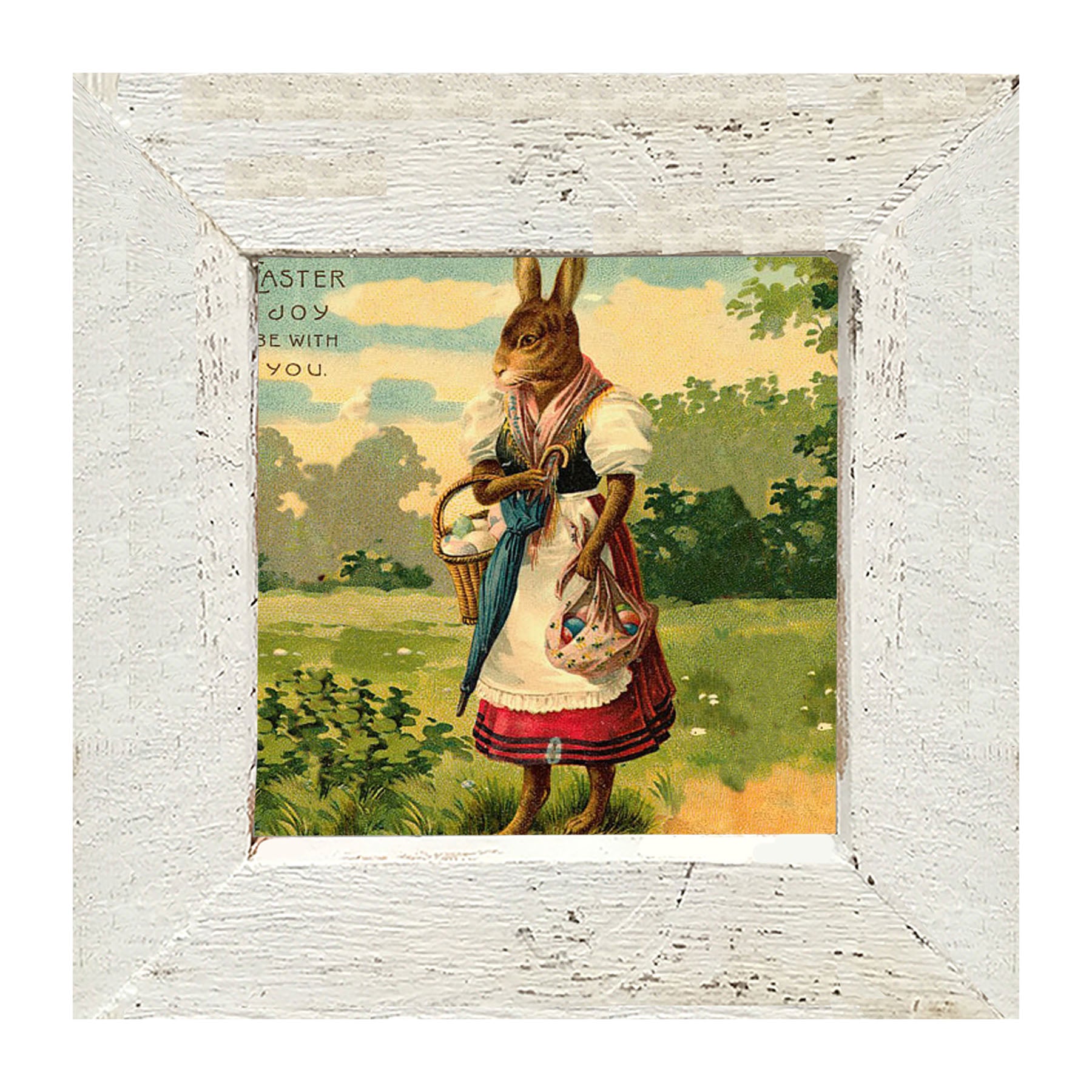 Mother Bunny with Eggs - Framed art