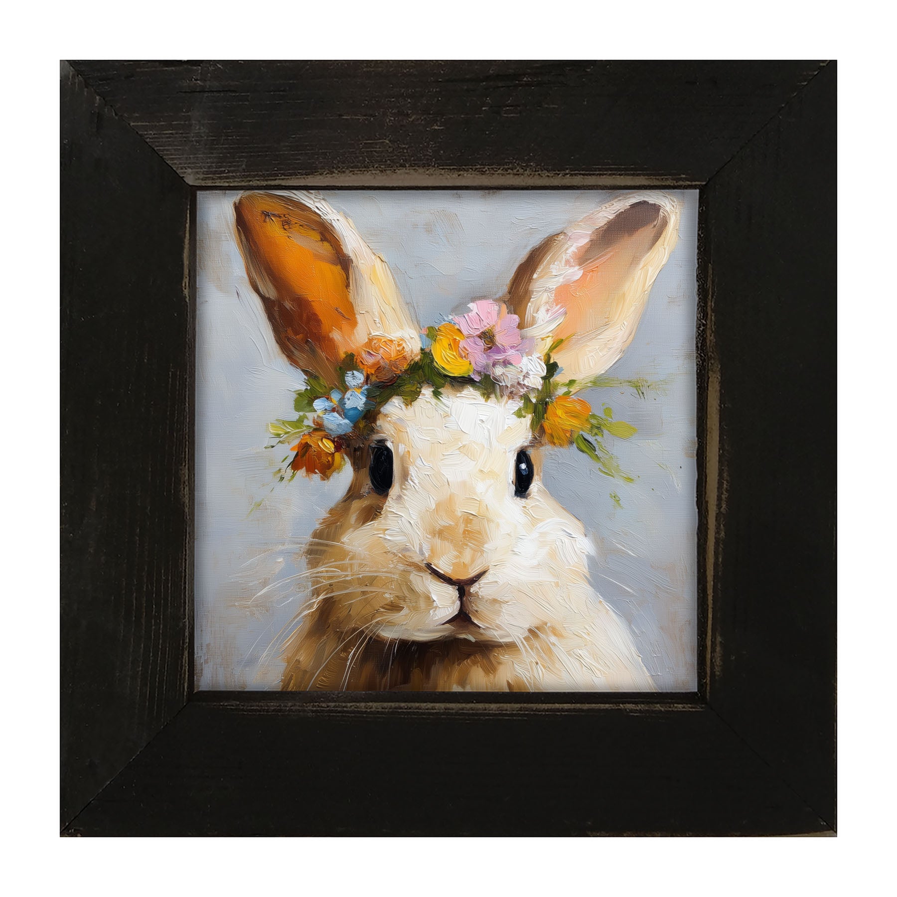 Spring Season Tan Bunny - Framed Art