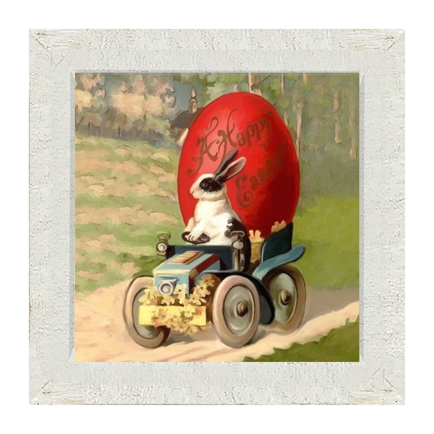 Big Red Happy Easter - Framed Art
